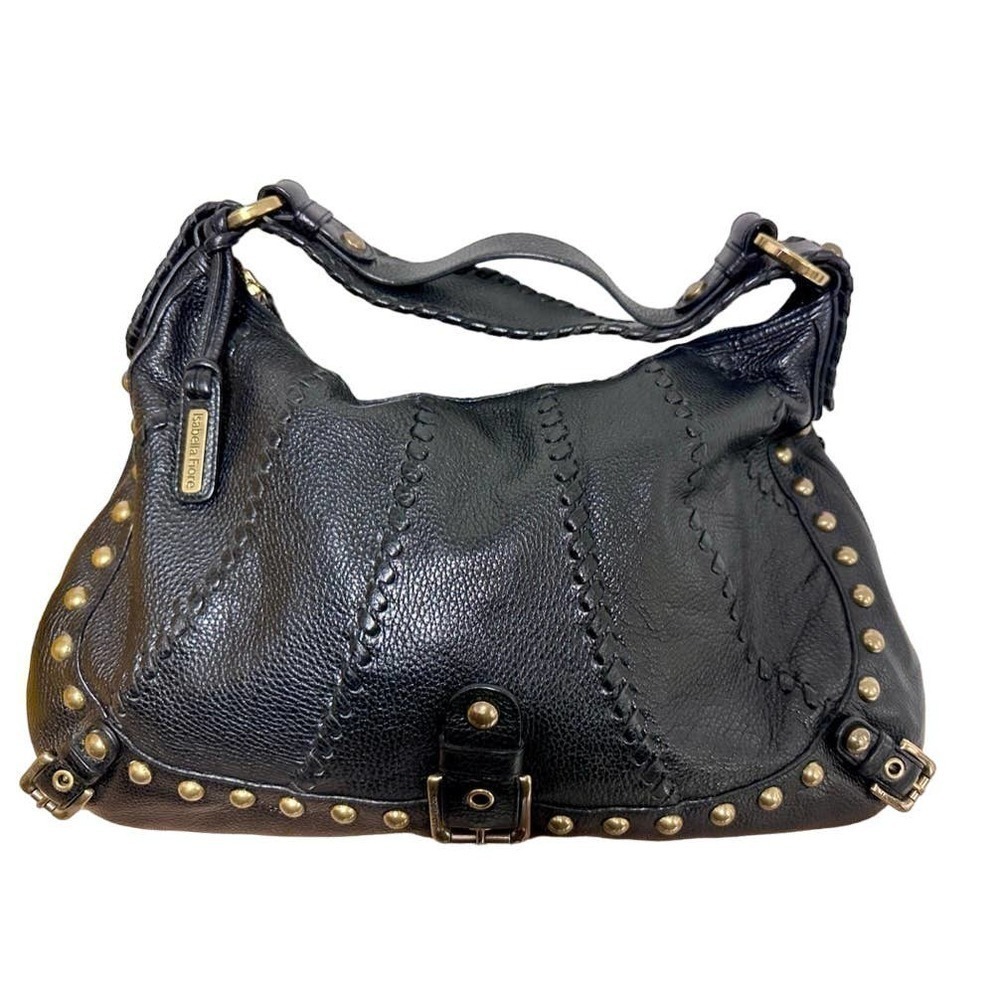Isabella Fiore Audra Medium Hobo w/Studs Black NWOT 2005